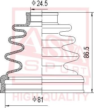 ASVA ASBT-INB25 - Putekļusargs, Piedziņas vārpsta www.autospares.lv