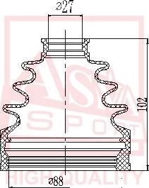 ASVA ASBT-INCX7 - Putekļusargs, Piedziņas vārpsta www.autospares.lv