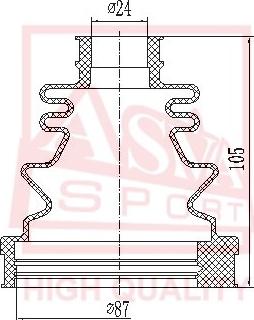 ASVA ASBT-INLAC1 - Putekļusargs, Piedziņas vārpsta www.autospares.lv