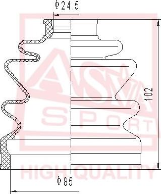 ASVA ASBT-INLNSF - Putekļusargs, Piedziņas vārpsta autospares.lv