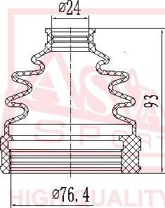 ASVA ASBT-INNS1 - Putekļusargs, Piedziņas vārpsta www.autospares.lv