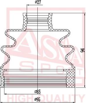 ASVA ASBT-INRSF - Putekļusargs, Piedziņas vārpsta www.autospares.lv