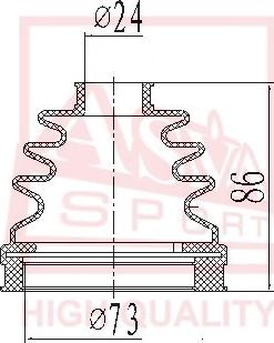 ASVA ASBT-INZT25 - Пыльник, приводной вал www.autospares.lv