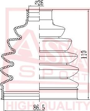 ASVA ASBT-NS - Putekļusargs, Piedziņas vārpsta www.autospares.lv