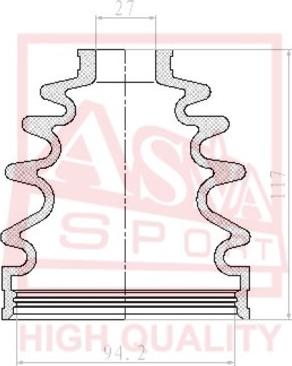 ASVA ASBT-T51 - Пыльник, приводной вал www.autospares.lv