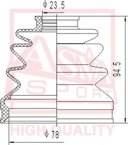 ASVA ASBT-TRB - Putekļusargs, Piedziņas vārpsta www.autospares.lv