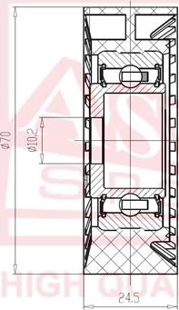 ASVA BMBP-002 - Spriegotājrullītis, Ķīļsiksna autospares.lv