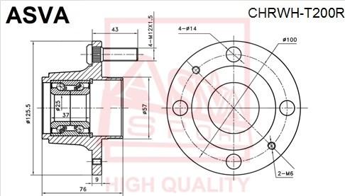 ASVA CHRWH-T200R - Riteņa rumba www.autospares.lv