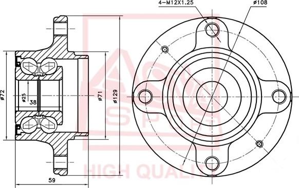 ASVA CTWH-C4R - Riteņa rumba www.autospares.lv