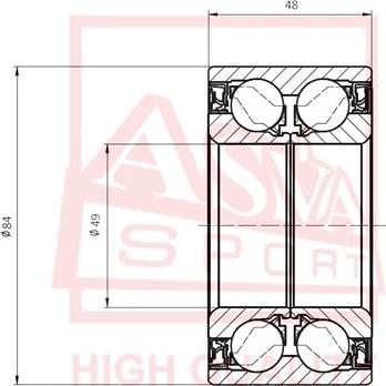 ASVA DAC49840048 - Wheel Bearing www.autospares.lv