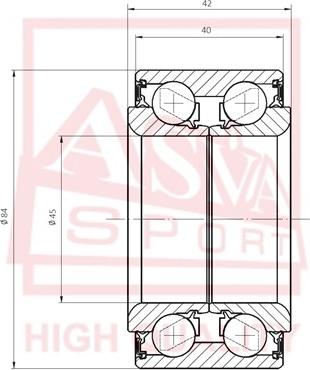 ASVA DAC45844042 - Wheel Bearing www.autospares.lv