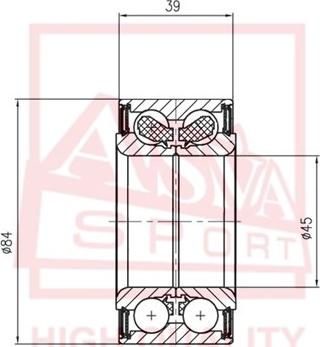 ASVA DAC45840041-39 - Riteņa rumbas gultnis www.autospares.lv