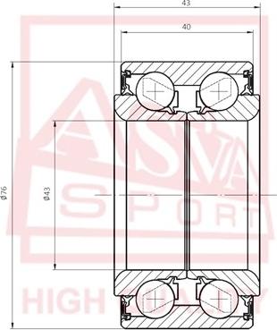 ASVA DAC43760043-40 - Riteņa rumbas gultnis www.autospares.lv