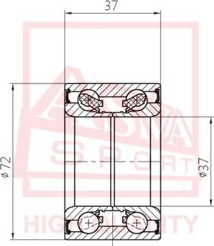 ASVA DAC37720037 - Riteņa rumbas gultnis www.autospares.lv