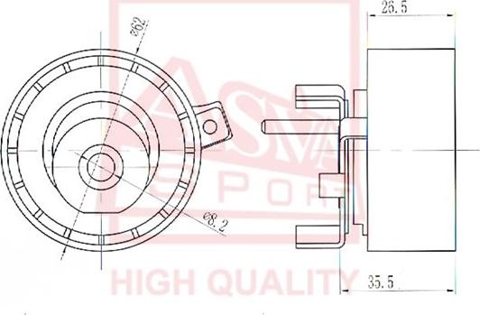 ASVA FDBP-009 - Spriegotājrullītis, Ķīļsiksna autospares.lv