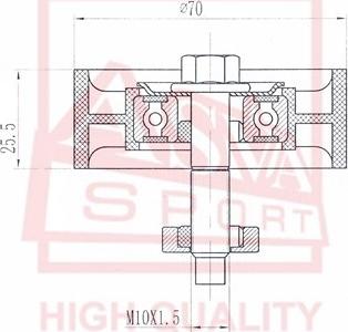 ASVA FDBP-007 - Spriegotājrullītis, Ķīļsiksna www.autospares.lv