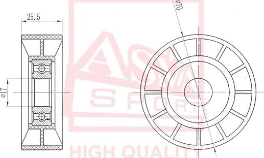 ASVA FDBP-011 - Spriegotājrullītis, Ķīļsiksna autospares.lv