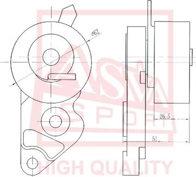 ASVA FDBT-002 - Siksnas spriegotājs, Ķīļsiksna autospares.lv