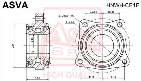 ASVA HNWH-CE1F - Riteņa rumba www.autospares.lv