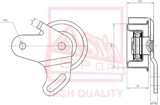 ASVA HYBP-003 - Spriegotājrullītis, Ķīļsiksna www.autospares.lv