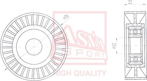 ASVA HYBP-018 - Spriegotājrullītis, Ķīļsiksna www.autospares.lv