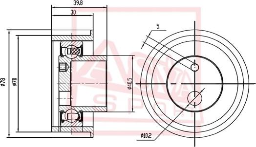 ASVA HYBP-023 - Spriegotājrullītis, Ķīļsiksna www.autospares.lv