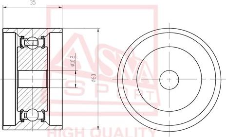 ASVA HYBP-022 - Spriegotājrullītis, Ķīļsiksna www.autospares.lv