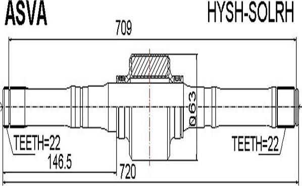 ASVA HYSH-SOLRH - Приводной вал www.autospares.lv