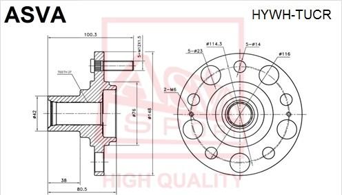 ASVA HYWH-TUCR - Riteņa rumba www.autospares.lv