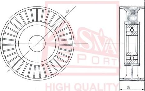 ASVA MBBP-002 - Spriegotājrullītis, Ķīļsiksna www.autospares.lv