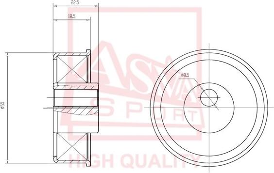 ASVA MTBP-008 - Spriegotājrullītis, Ķīļsiksna www.autospares.lv