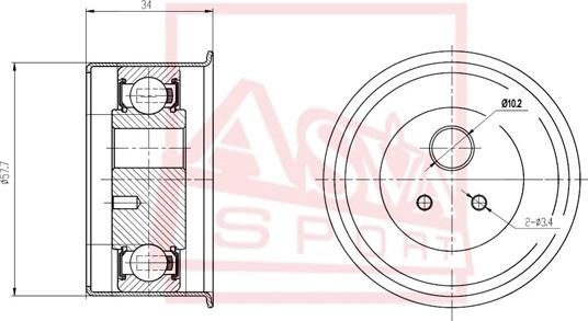 ASVA MTBP-011 - Spriegotājrullītis, Ķīļsiksna autospares.lv