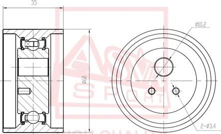 ASVA MTBP-023 - Spriegotājrullītis, Ķīļsiksna www.autospares.lv