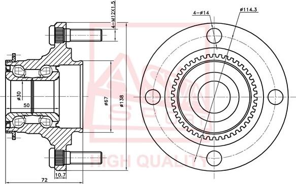 ASVA MTWH-CSA43R - Riteņa rumba www.autospares.lv