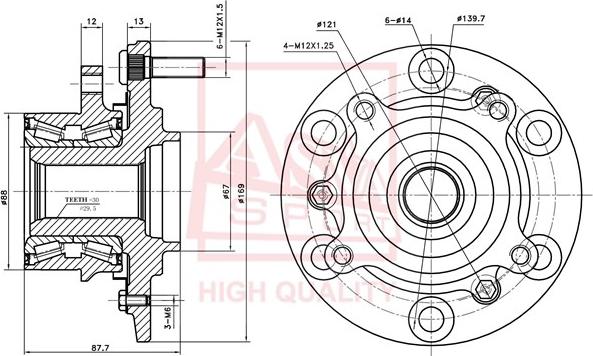 ASVA MTWH-KB4F - Riteņa rumba www.autospares.lv