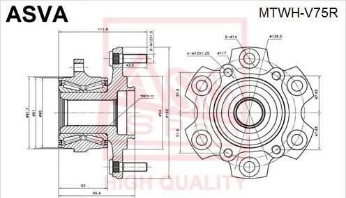 ASVA MTWH-V75R - Riteņa rumba www.autospares.lv