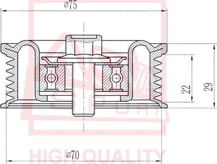 ASVA MZBP-002 - Spriegotājrullītis, Ķīļsiksna autospares.lv