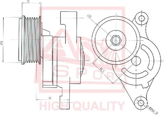 ASVA MZBT-001 - Siksnas spriegotājs, Ķīļsiksna www.autospares.lv