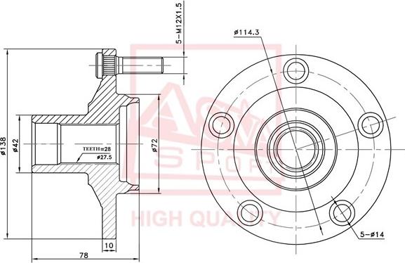 ASVA MZWH-5F - Riteņa rumba www.autospares.lv