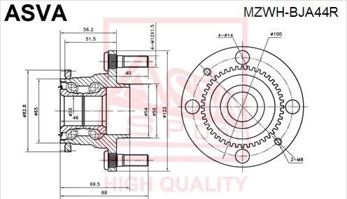 ASVA MZWH-BJA44R - Riteņa rumba www.autospares.lv