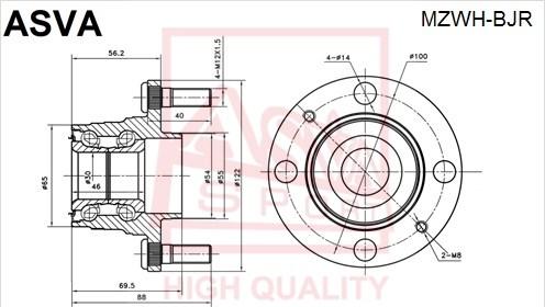 ASVA MZWH-BJR - Ступица колеса, поворотный кулак www.autospares.lv