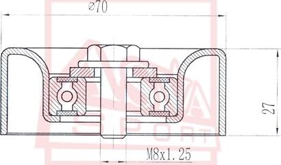 ASVA NSBP-036 - Spriegotājrullītis, Ķīļsiksna www.autospares.lv