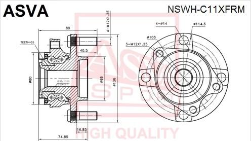 ASVA NSWH-C11XFRM - Riteņa rumba www.autospares.lv