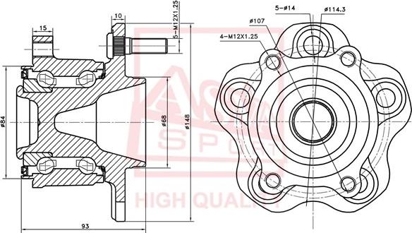 ASVA NSWH-J32MR - Riteņa rumba www.autospares.lv