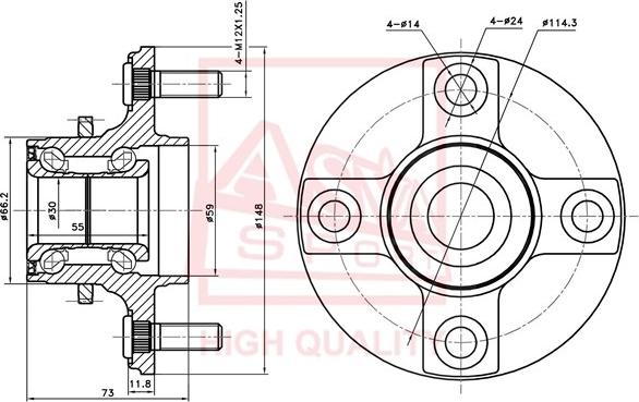 ASVA NSWH-N16A42 - Riteņa rumba www.autospares.lv