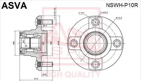 ASVA NSWH-P10R - Riteņa rumba www.autospares.lv