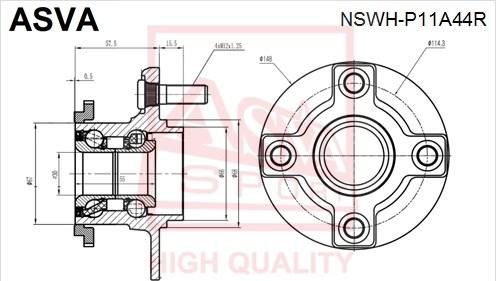 ASVA NSWH-P11A44R - Riteņa rumba www.autospares.lv