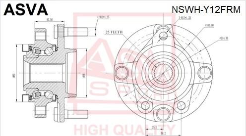 ASVA NSWH-Y12FRM - Riteņa rumba www.autospares.lv