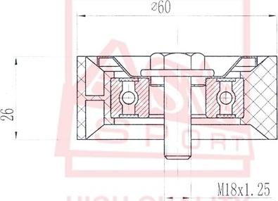 ASVA RNBP-003 - Ролик натяжителя, клиновой ремень www.autospares.lv