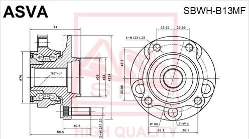 ASVA SBWH-B13MF - Riteņa rumba www.autospares.lv